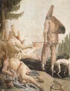 TIEPOLO, Giovanni Domenico Pulcinelle on Vacation oil on canvas